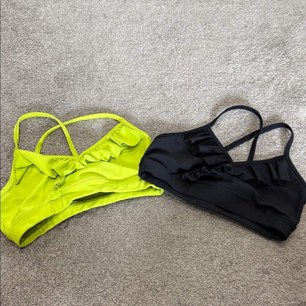 Ruffled Dance Tops- sports bra child medium